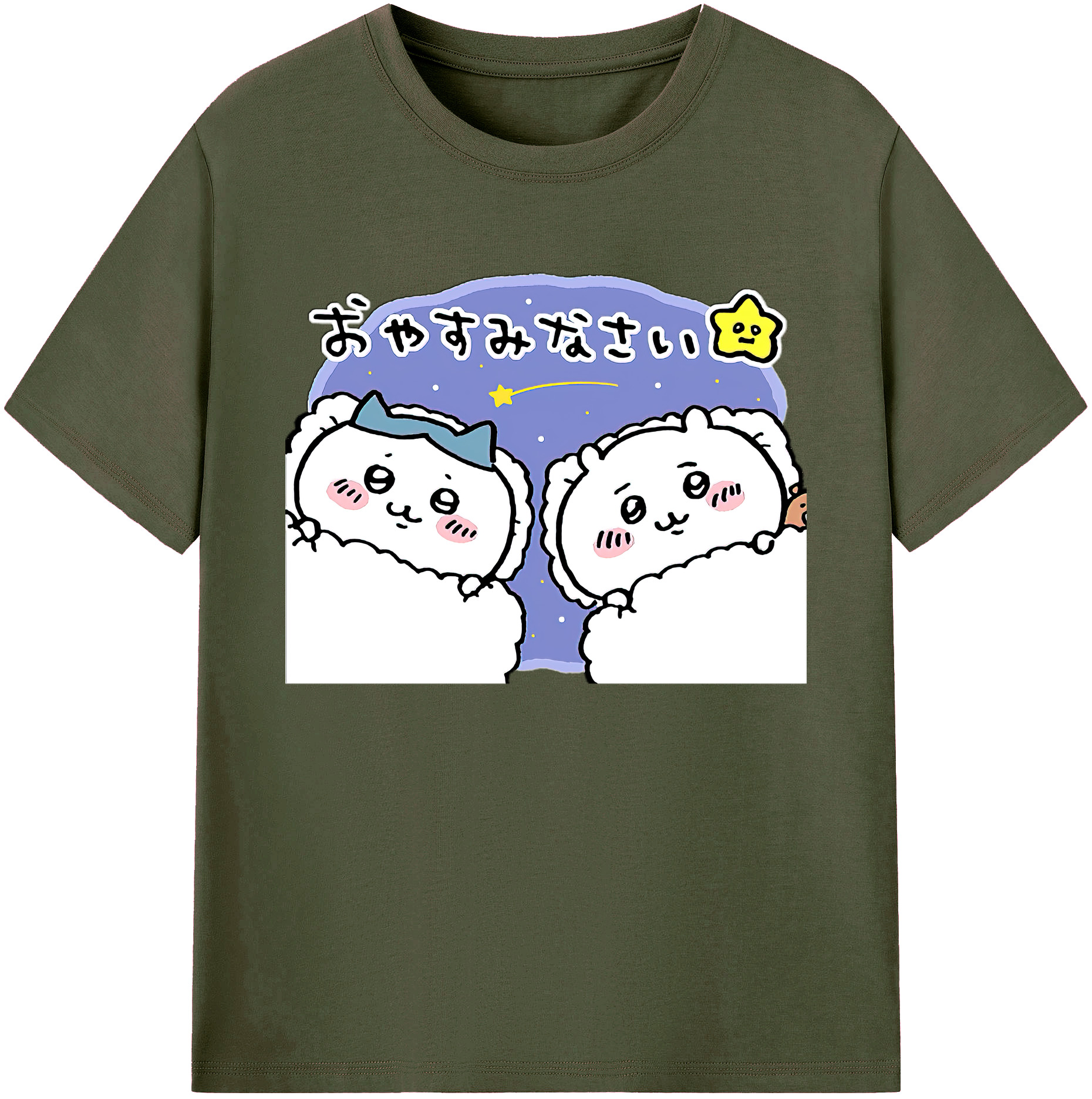 （画像用） ちいかわ ハチワレ Chii-kawa hachiware 綿100％ メンズ半袖Tシャツ｜肌触りやわらか＆通気性